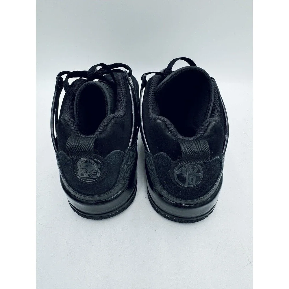 Jordan Spizike Low Black Cat Sneakers Men's 9 Black w Nubuck Suede FQ1759-001